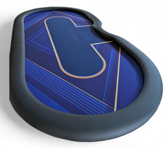 Blau/Lila/Gold Space Pokertisch 270x130cm