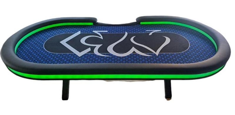 blaue Pokerzeichen mit LED Beleuchtung