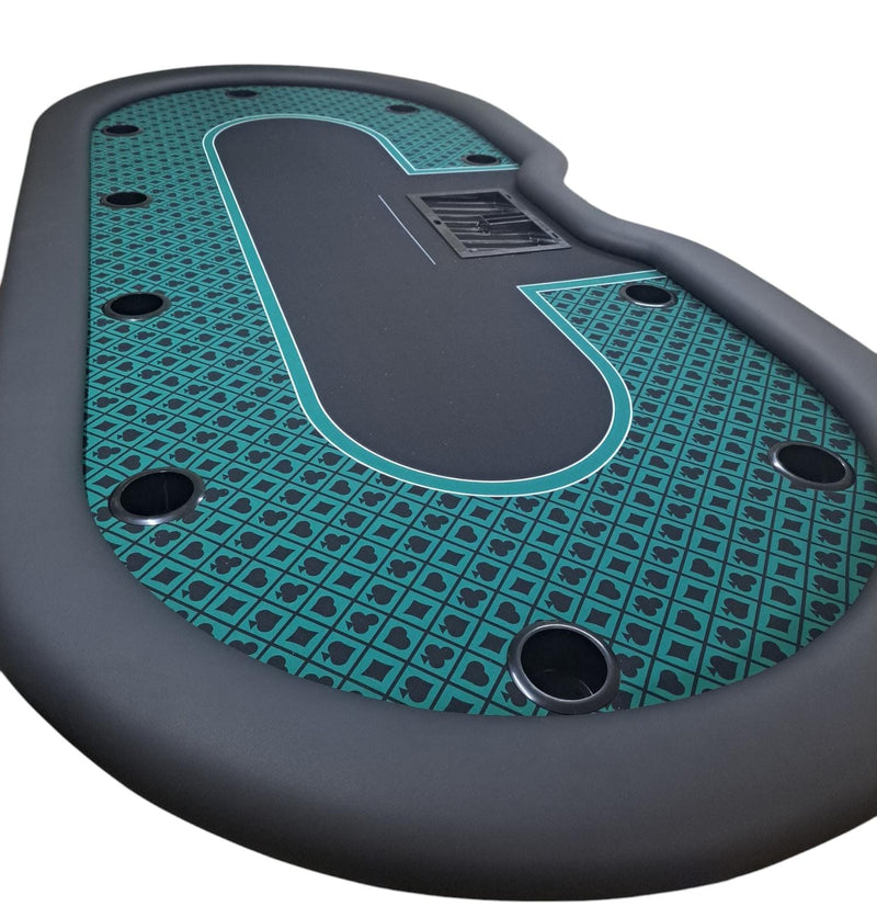 Mintgrün Pokertisch mit Getränkehalter