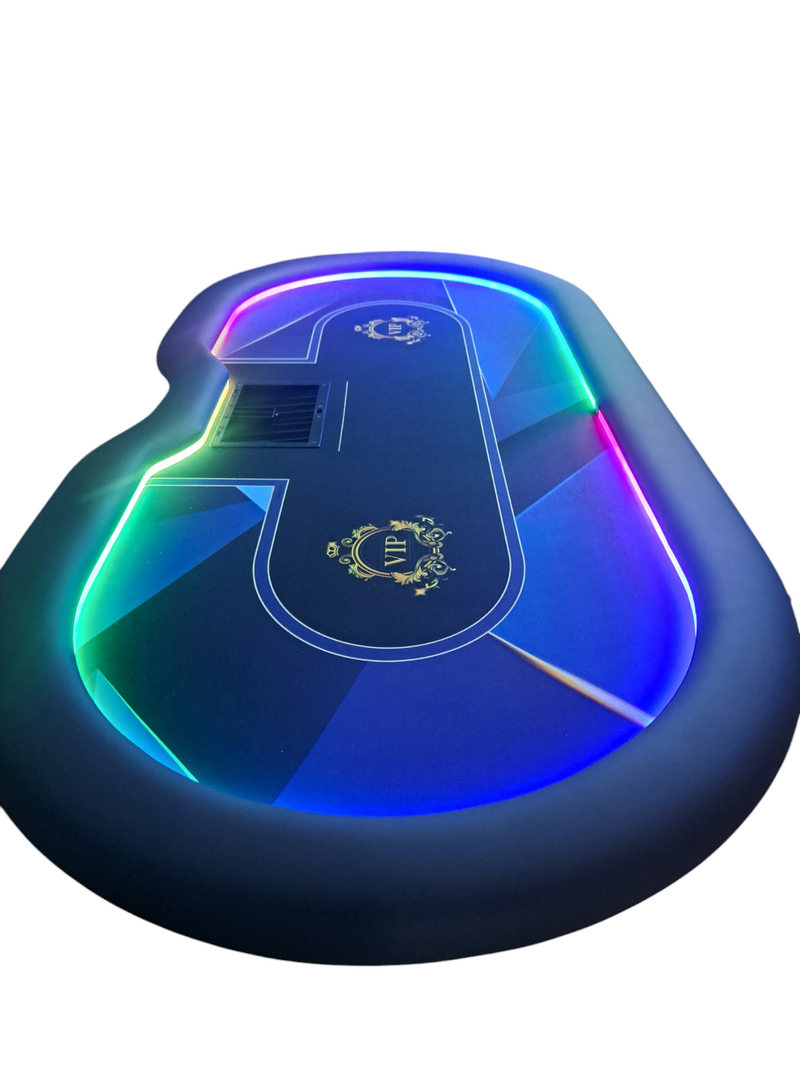 VIP blau LED Pokertisch