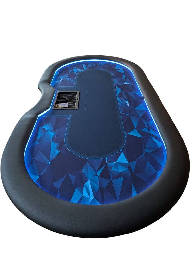 Poker Tisch Diamant blau LED Beleuchtung