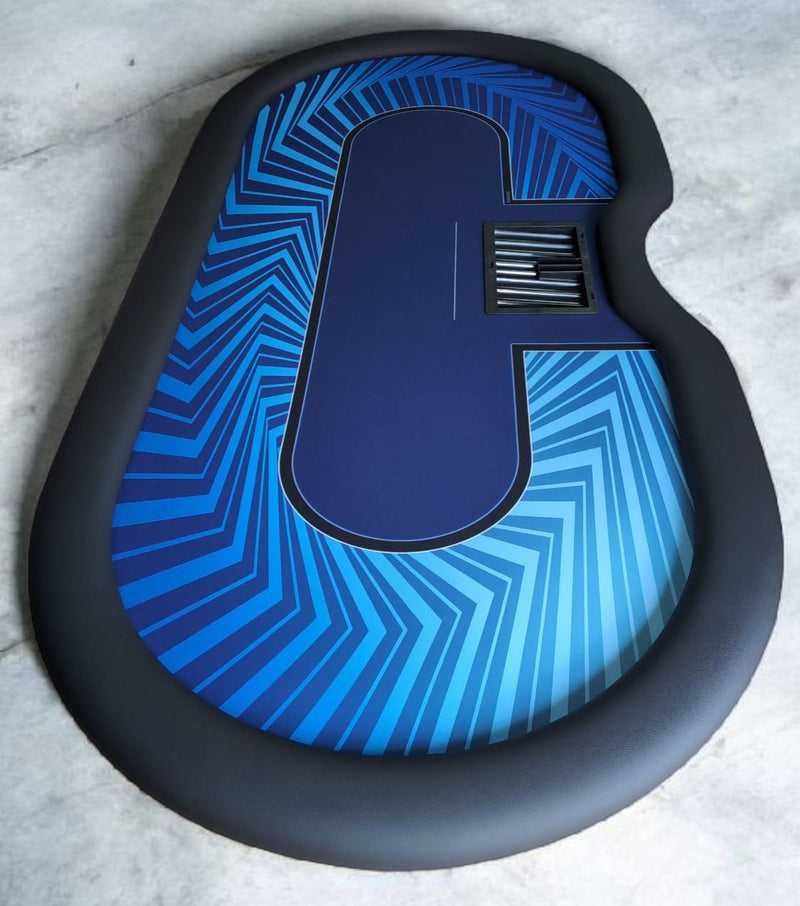 Pokertisch blau Space Muster